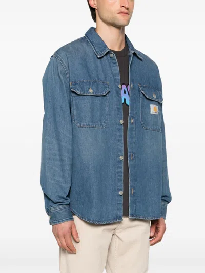 Carhartt Wip Denim Cotton Shirt In Blue
