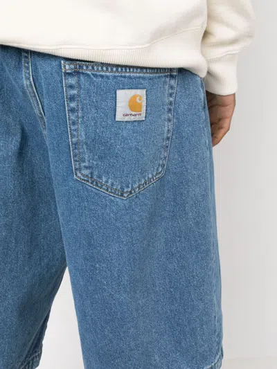 Carhartt Wip  Landon Blue Denim Shorts In Blue