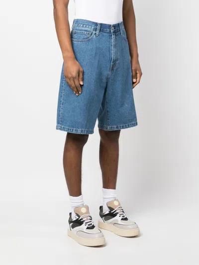 Carhartt Wip  Landon Blue Denim Shorts In Blue