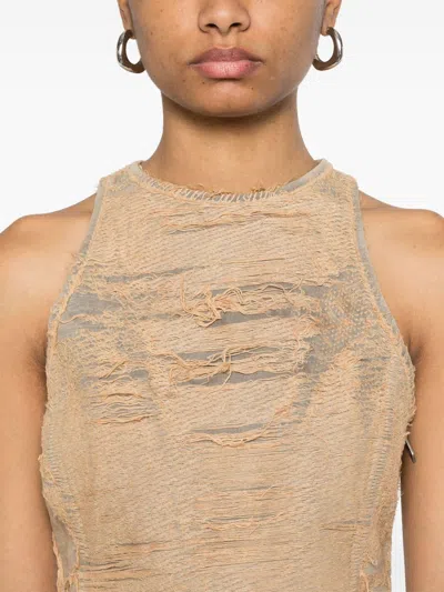 Diesel De Astro Fsg Cotton Top Destroyed Effect In Brown