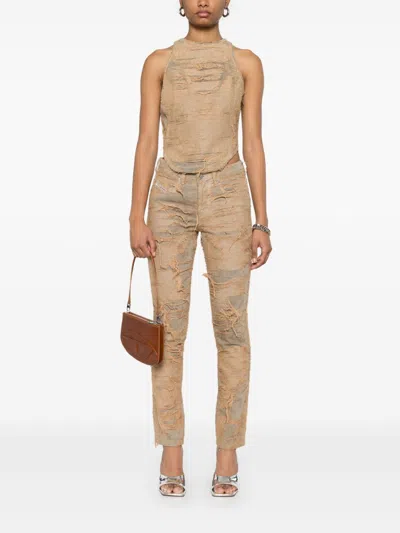 Diesel De Astro Fsg Cotton Top Destroyed Effect In Brown