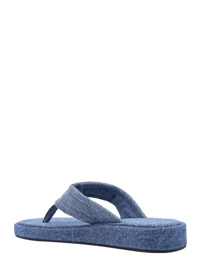 Coperni Denim Flip-flops With Logo In Blue