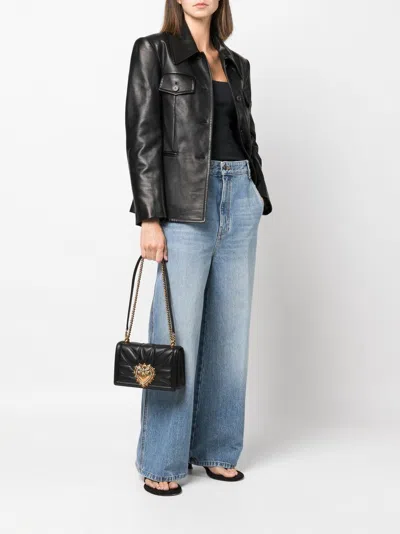 Dolce & Gabbana Devotion Medium Leather Shoulder Bag