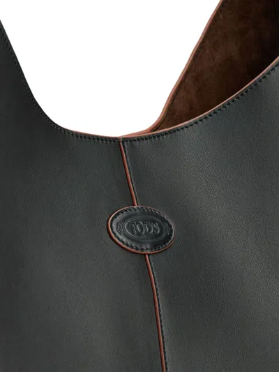 Tod's Black Di Medium Leather Hobo