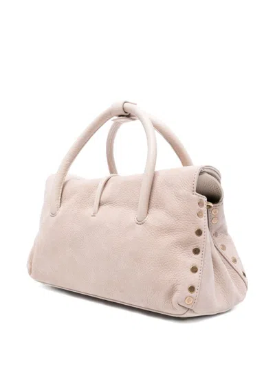Zanellato Dotta Centauro Small Tote Bag In Leather In Nude