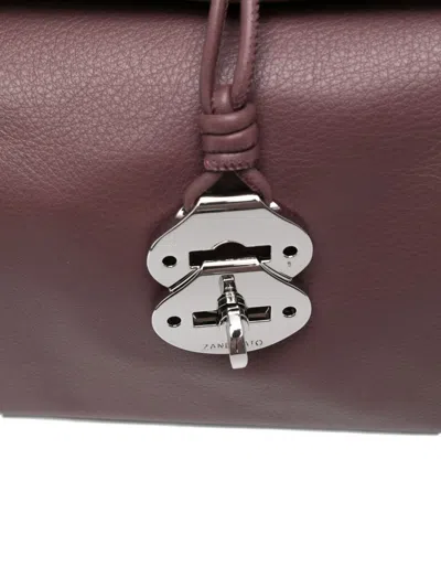 Zanellato Dotta Saeta Small Leather Handbag In Gray