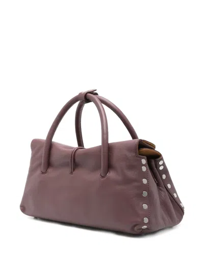 Zanellato Dotta Saeta Small Leather Handbag In Gray