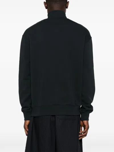 Maison Kitsuné Double Bold Fox Head Cotton Sweatshirt In Black