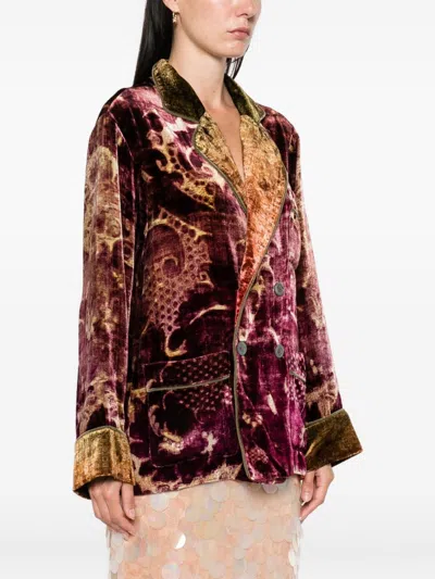 Pierre-louis Mascia Pierre Louis Mascia Double-breasted Jacket In Brown