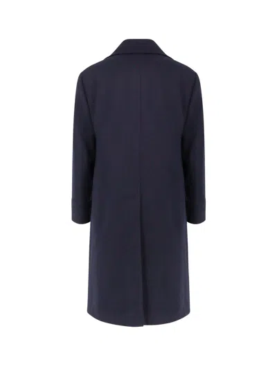 Brunello Cucinelli Martingale Double-breast Coat Men In Black