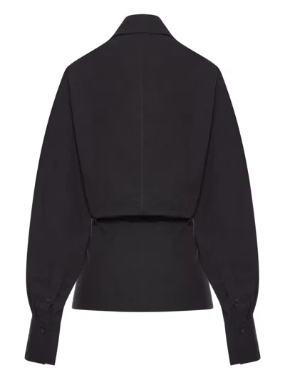 Totême Toteme Draped Blouse In Black