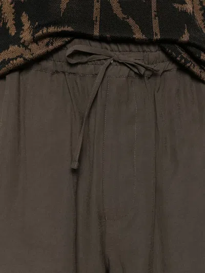 Emporio Armani Modal Fabric Bermuda Trousers In Brown