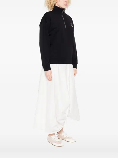 Maison Kitsuné Dressed Fox Cotton Sweatshirt In Black