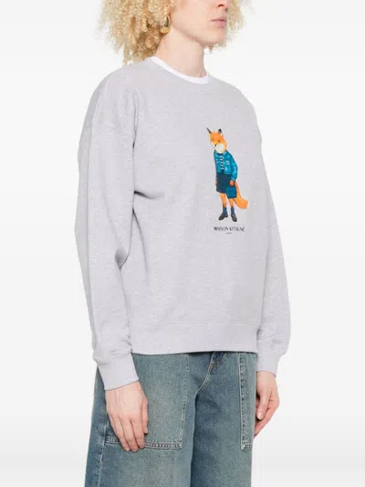 Maison Kitsuné Woman Sweatshirt Light Grey Size Xs Cotton In Gray