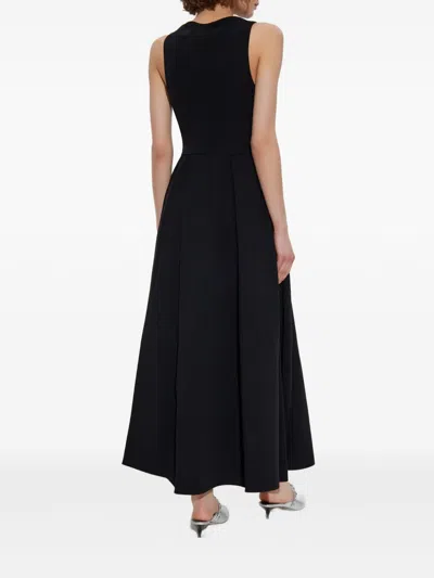 Emporio Armani Sleeveless Black Flared Hem Dress