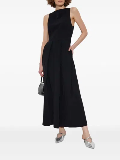 Emporio Armani Sleeveless Black Flared Hem Dress