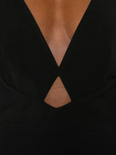 Solace London Milly Cross-back Maxi Dress In Black