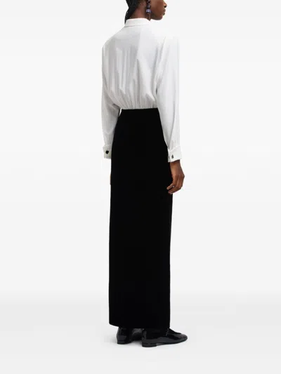 Emporio Armani Kleid Aus Samt Mit Schleifendetail