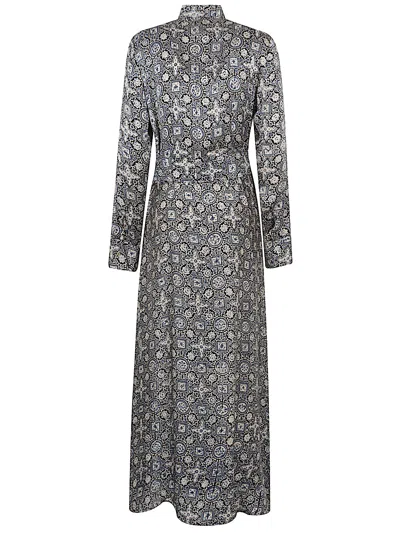 Obidi Blue Silk Clothing Dresses In Gray