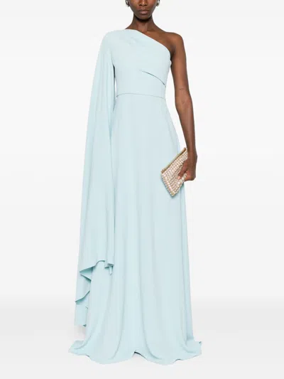 Solace London Yazmin Midi Dress In Blue