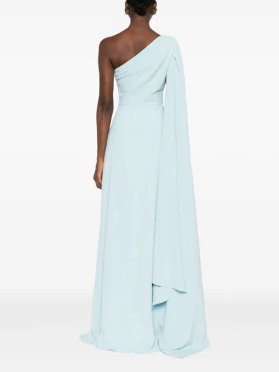 Solace London Yazmin Midi Dress In Blue