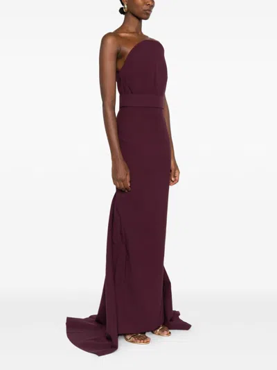 Solace London Dresses Purple In Burgundy