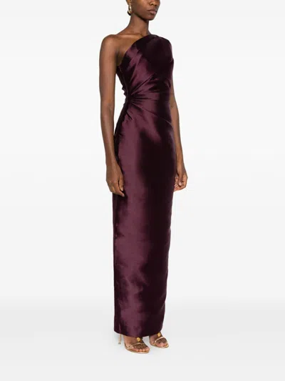 Solace London Dress Woman Plum Woman In Burgundy