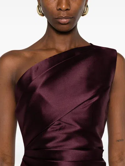 Solace London Dress Woman Plum Woman In Burgundy