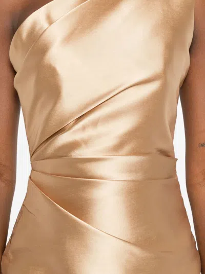 Solace London Kira Midi Dress In Gold