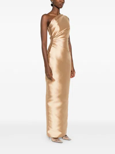 Solace London Kira Midi Dress In Gold