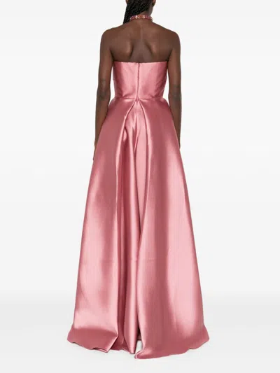 Solace London Tiffany Strapless Maxi Dress In Pink