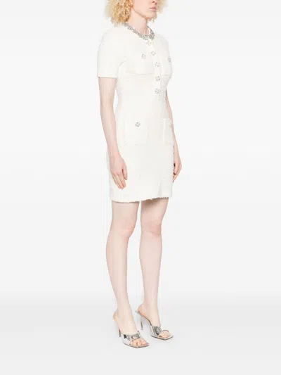 Self-portrait Self Portrait Crystal Embellished Dress In White