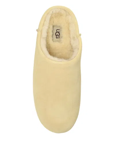 Ugg Elea Slip-on Cream Leather Slippers