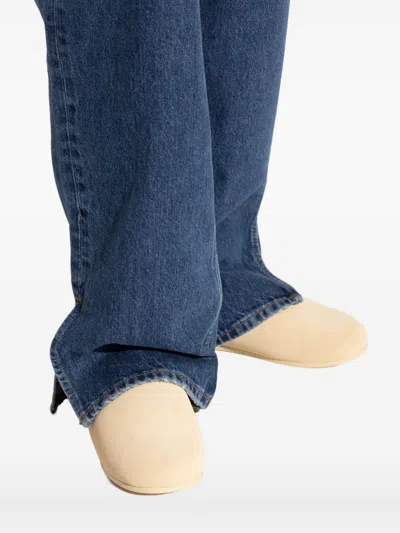 Ugg Elea Slip-on Cream Leather Slippers