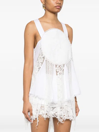 Loewe Embroidered Cotton Top In White