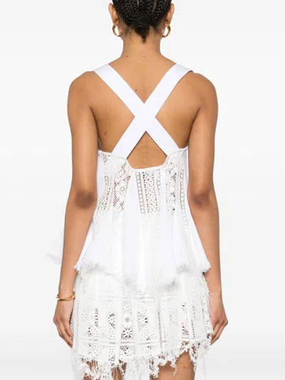 Loewe Embroidered Cotton Top In White