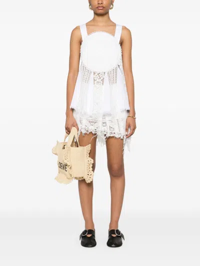 Loewe Embroidered Cotton Top In White