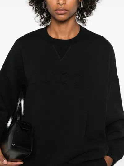 Gucci Embroidered Logo Cotton Sweatshirt