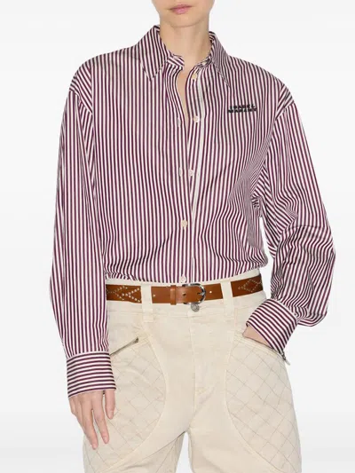Isabel Marant Fabriza Striped Shirt Clothing In Red