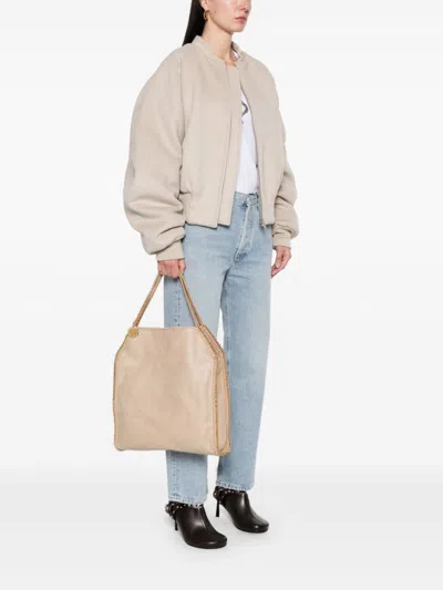 Stella Mccartney Soft Sand Beige Handbag With Concealed Magnetic Fastening