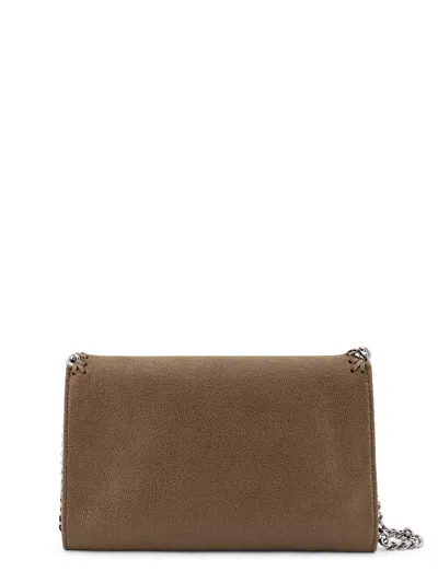 Stella Mccartney Falabella Wallet Shaggy Deer Shoulder Bag In Brown