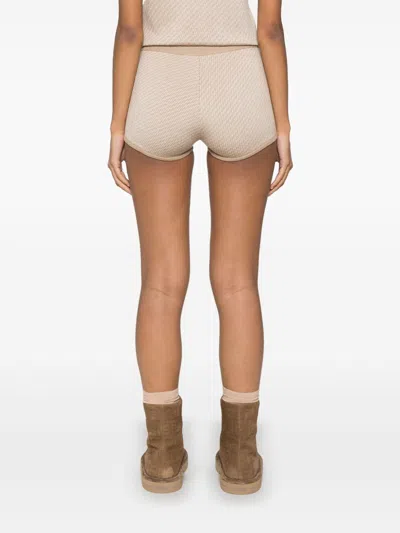 Fendi Ff Wool Shorts In Brown