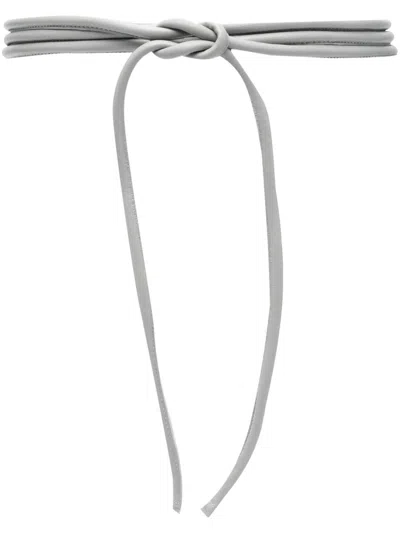 Furling By Giani Rolled Leather Belt In Gray