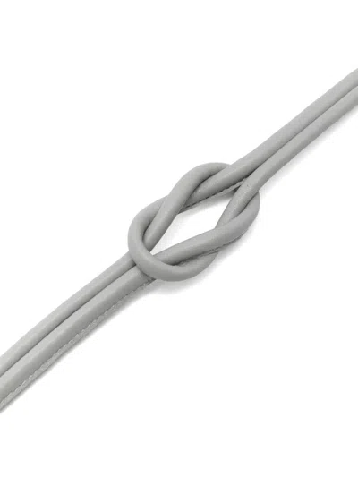 Furling By Giani Rolled Leather Belt In Gray