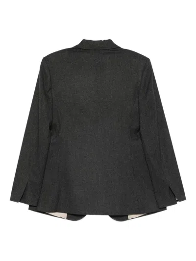 Alysi Flannel Single-breasted Jacket In Black