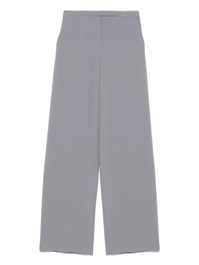 Emporio Armani Flare Leg Trousers In Gray