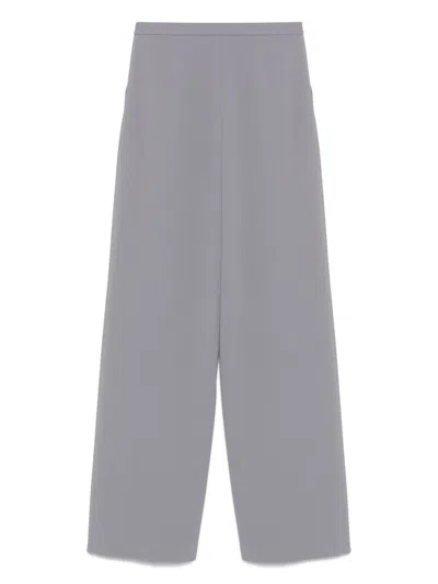 Emporio Armani Flare Leg Trousers In Gray
