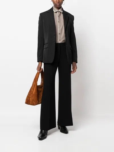 Alberto Biani Trousers Straight Leg Wide-leg Design In Black