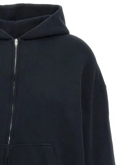 Balenciaga Flipped Uni Zip Sweatshirt In Black