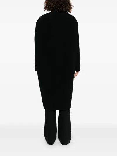 Isabel Marant Wool Coat With Shoulder Pads And V-neckline